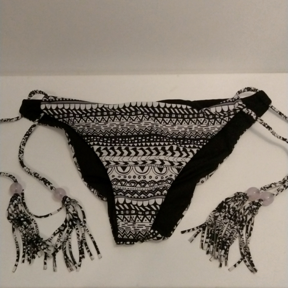 Reversible Black & White Bikini Bottoms